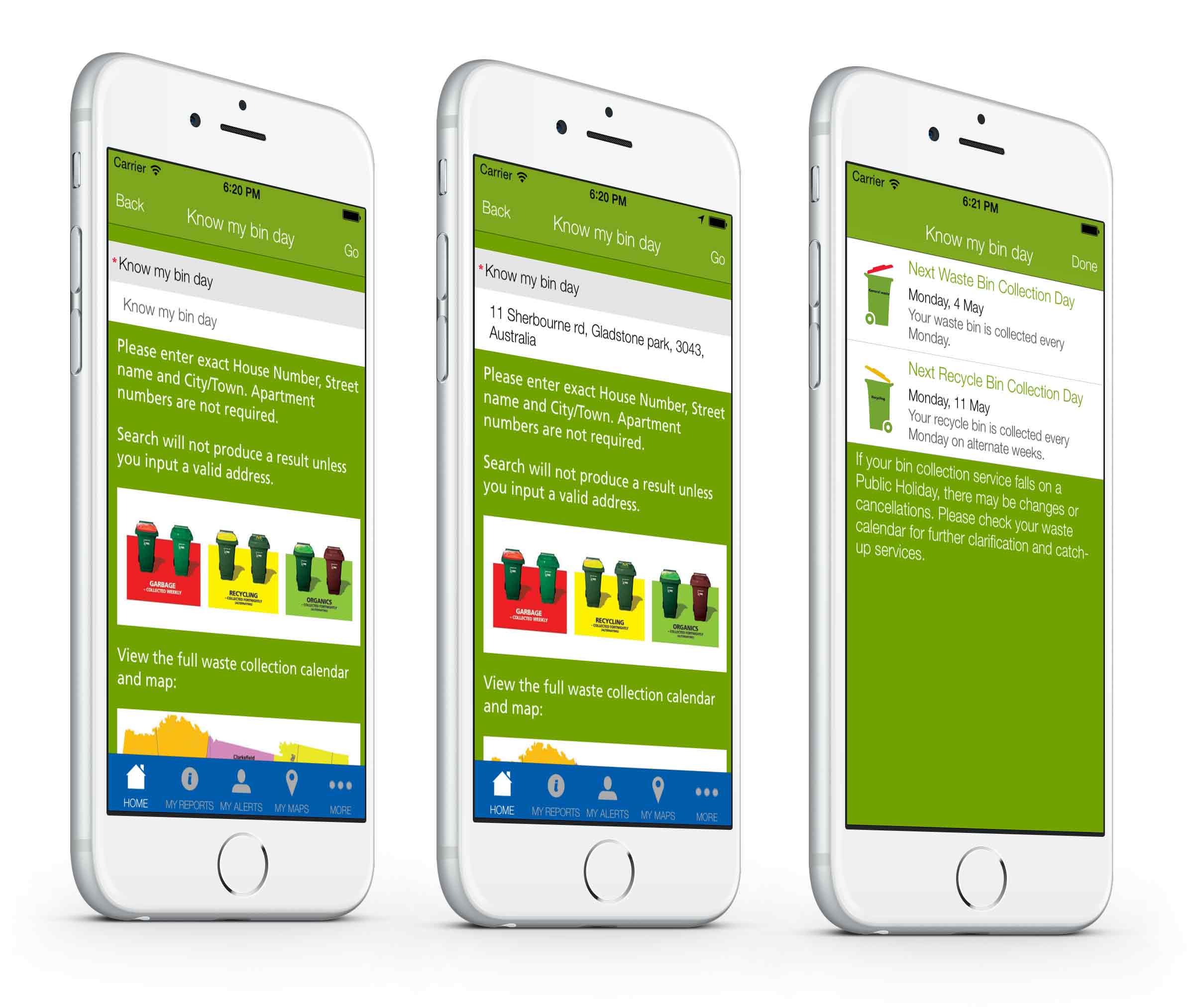my council services know my bin day iphone screen shot Abavus